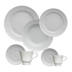 Jogo Para Jantar 42 Pecas Chá e Café Folk Porcelana Germer